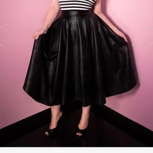 Vixen Vegan Leather Circle Skirt